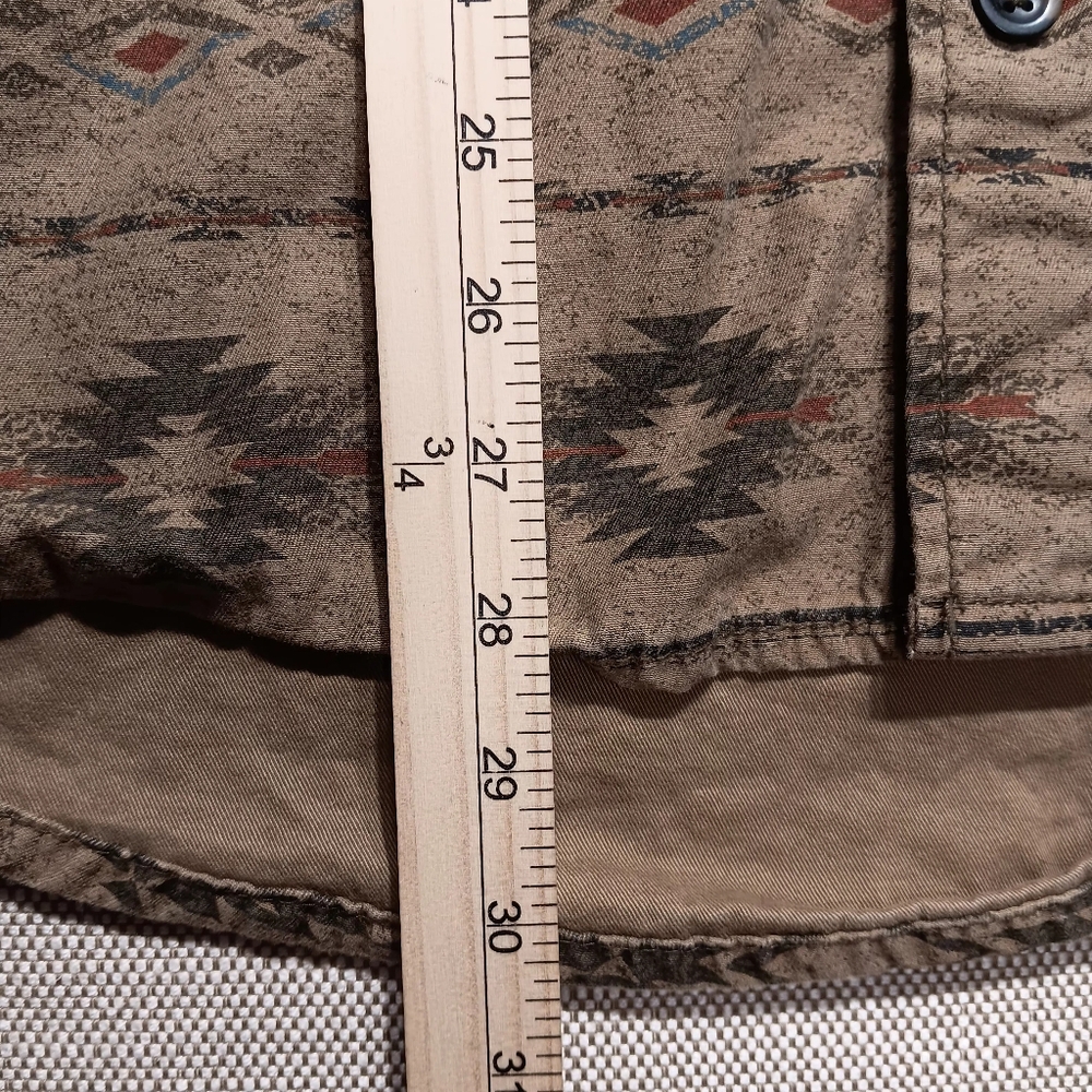 Redhead Aztec Western Button Down, Medium, Tan & … - image 2